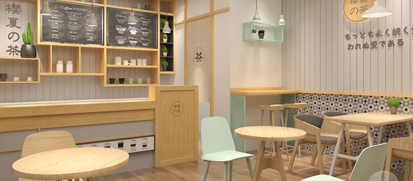 怎样打造一个视觉效果开阔的奶茶店？
