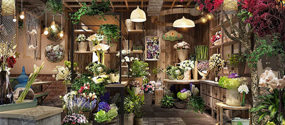 鲜花店装修设计时灯光使用4种形式